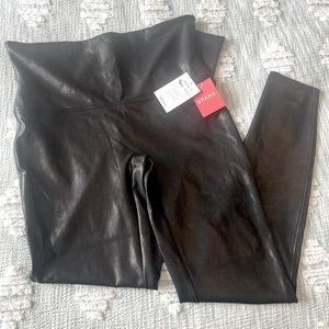 SPANX NWT Faux Leather Leggings XL